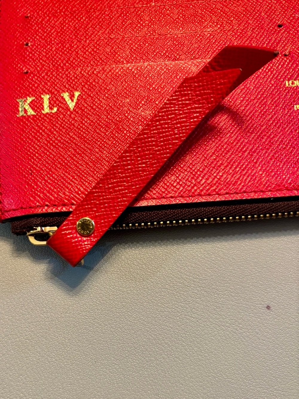 Louis Vuitton Adele Canvas Monogram Zip Wallet with Poppy Red Interior - Discont - Picture 6 of 11